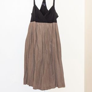 Black and Mauve Empire Waist Dress